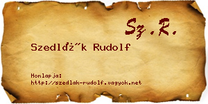 Szedlák Rudolf névjegykártya